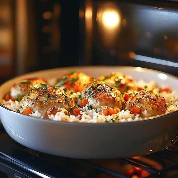 Куриное филе с рисом и шпинатом