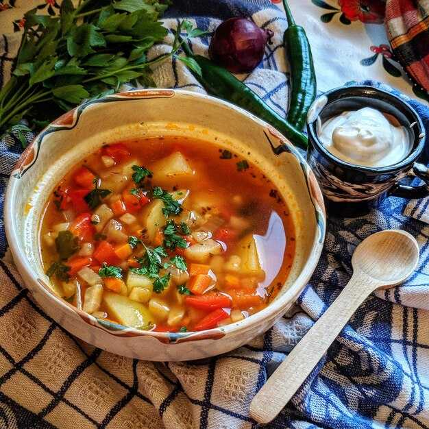 Вариант постных щей без мяса