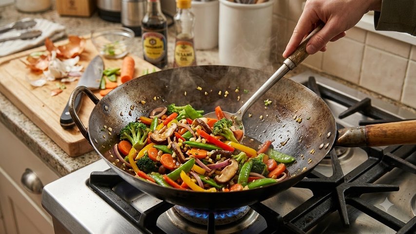 Как приготовить настоящий вок дома: быстрый ужин из доступных продуктов