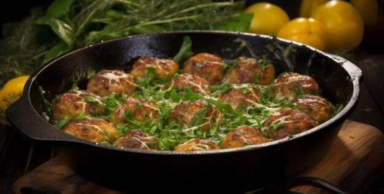 Вкусные фрикадельки из свинины с нежной подливкой на сковороде