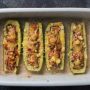 Вкусный рецепт запеченных кабачков с фаршем и грибами в духовке для всей семьи