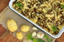 Как приготовить мясо по-французски с картошкой и грибами в духовке