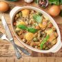 Вкусный рецепт мяса по-французски с фаршем и картошкой в духовке