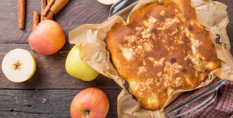 Пышная шарлотка с яблоками и медом в духовке простой и вкусный рецепт